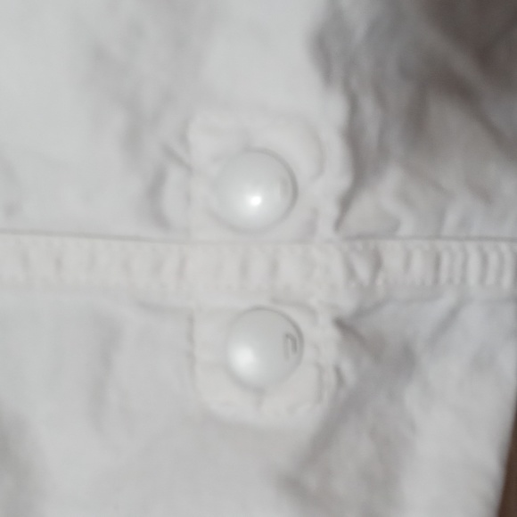 Bnwot!! Diesel rain jacket in white sz med. Med weight zip up and buttons w ties - Picture 11 of 12